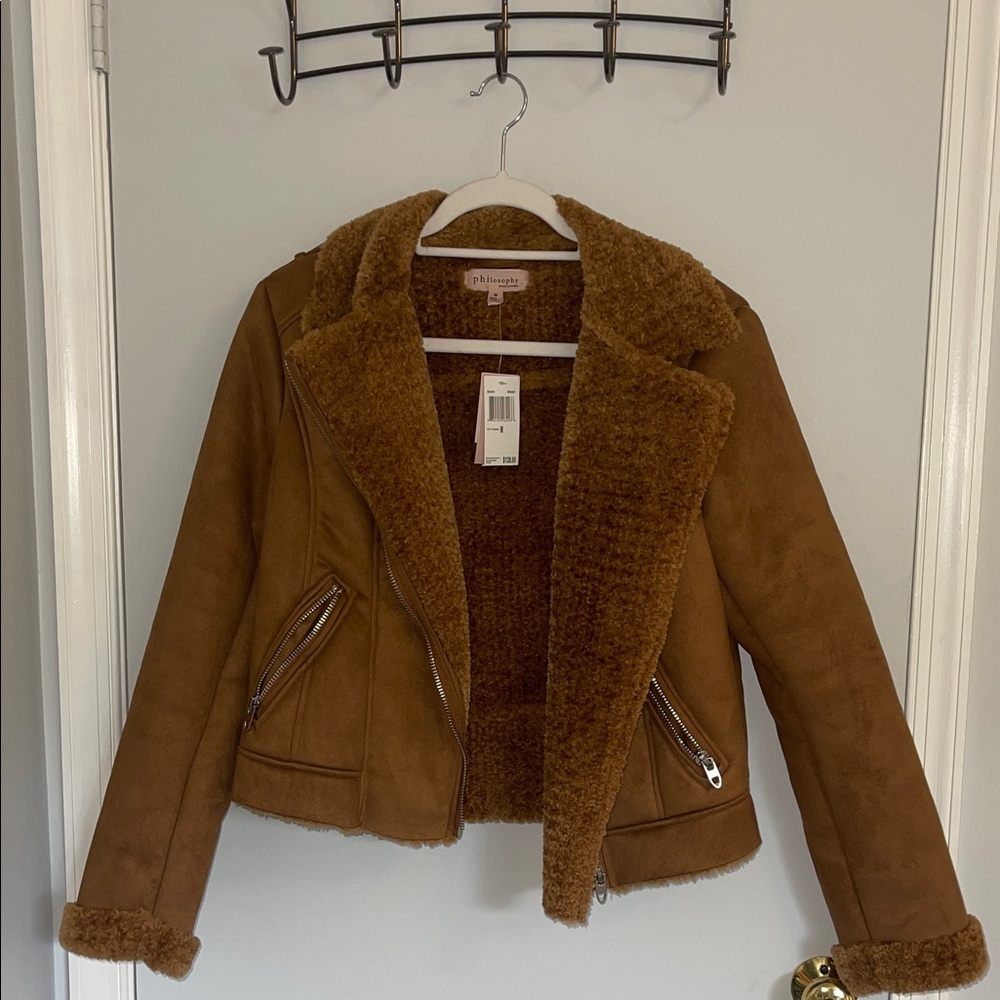 Philosophy Tan Teddy Jacket